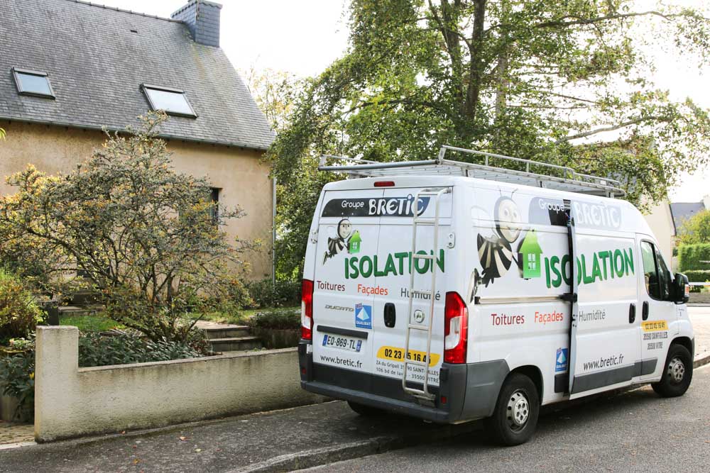 camion bretic isolation maison nettoyage toit Saint Gilles Rennes
