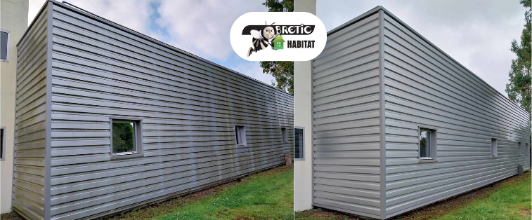 Nettoyage de façade d’une entreprise Rennaise.