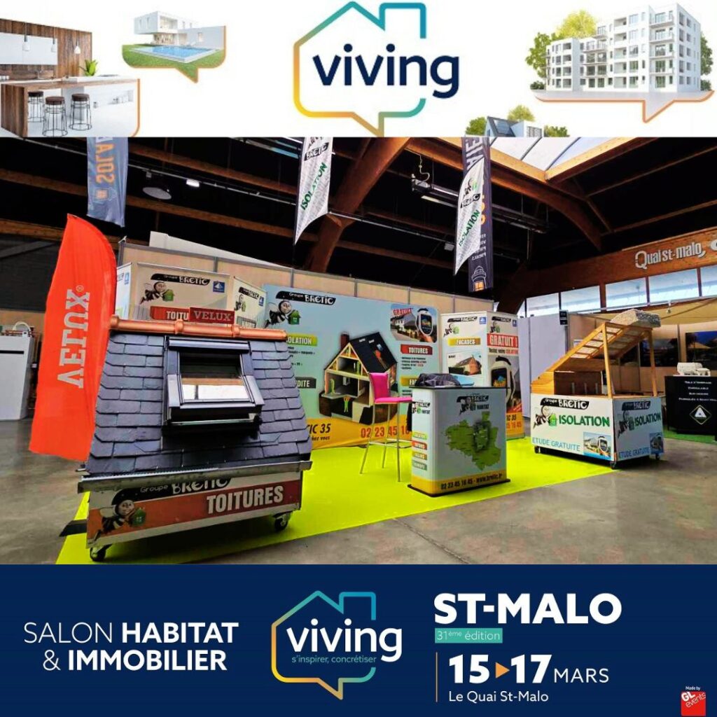 stand bretic isolation toiture salon Viving Saint Malo