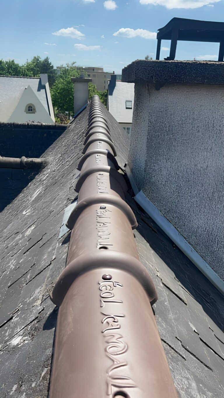Remplacement d’une ligne faitière à Chantepie près de Rennes.
